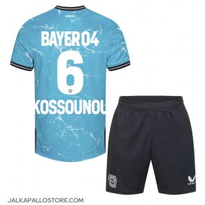 Bayer Leverkusen Odilon Kossounou #6 Kolmaspaita Lapsille 2023-24 Lyhythihainen (+ shortsit)